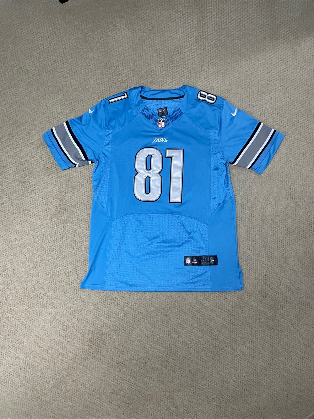 Detroit Lions #81 Mens Football Jersey - Blue